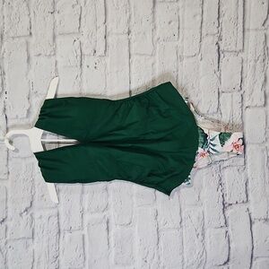 Halter tankini tropical swim suit